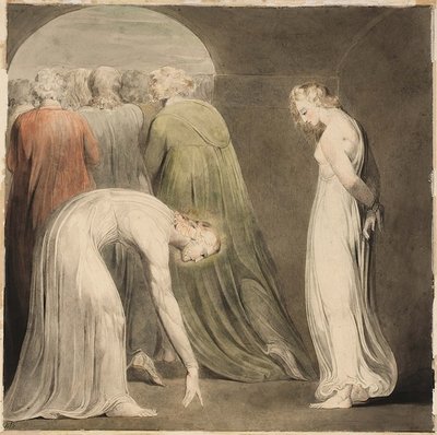 The Woman Taken in Adultery by William Blake